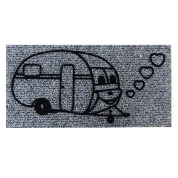 Grijze Deurmat Caravan Cartoon
