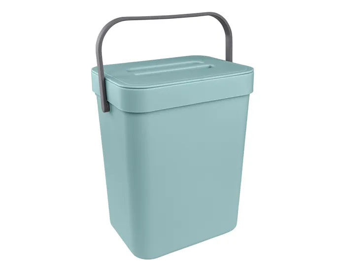 Prullenbak met zuignapbevestiging blauw