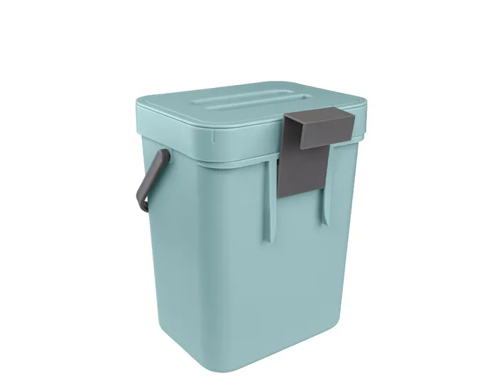 Prullenbak met zuignapbevestiging blauw