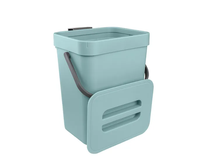 Prullenbak met zuignapbevestiging blauw