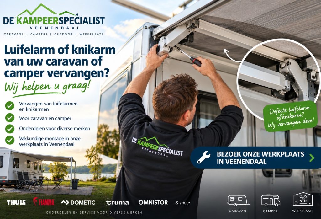 luifel arm vervangen knikarm